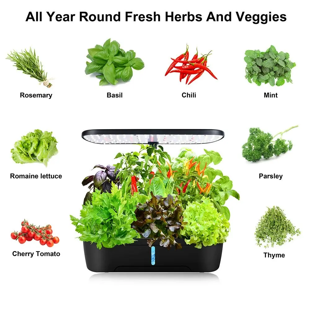 Hydroponics Growing System Indoor Germination Kit with efficiency LED Grow Light