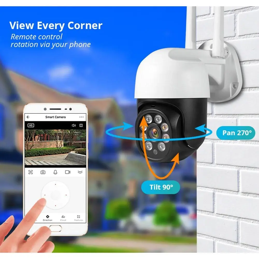 Tuya Smart 1080P Security IP Camera Color Night Vision Outdoor Home WiFi Camera