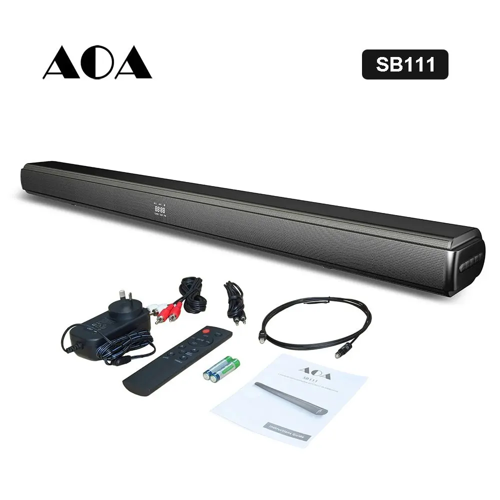 AOA SB111 2.2CH High Quality BT 5.0 120w SOUNDBAR HDMI ARC Optical USB Playback