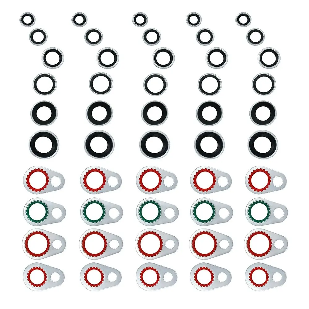 A/C System Compressor Gasket Seals Port Seal Washer Kit Bonded Assortment 65 PCS