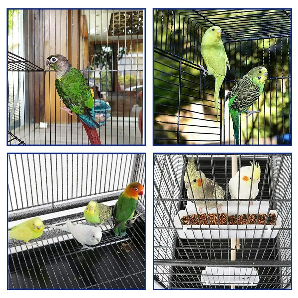 Bird Cage Parrot Aviary Pet Stand-alone Budgie Perch Castor Wheels Large 135cm