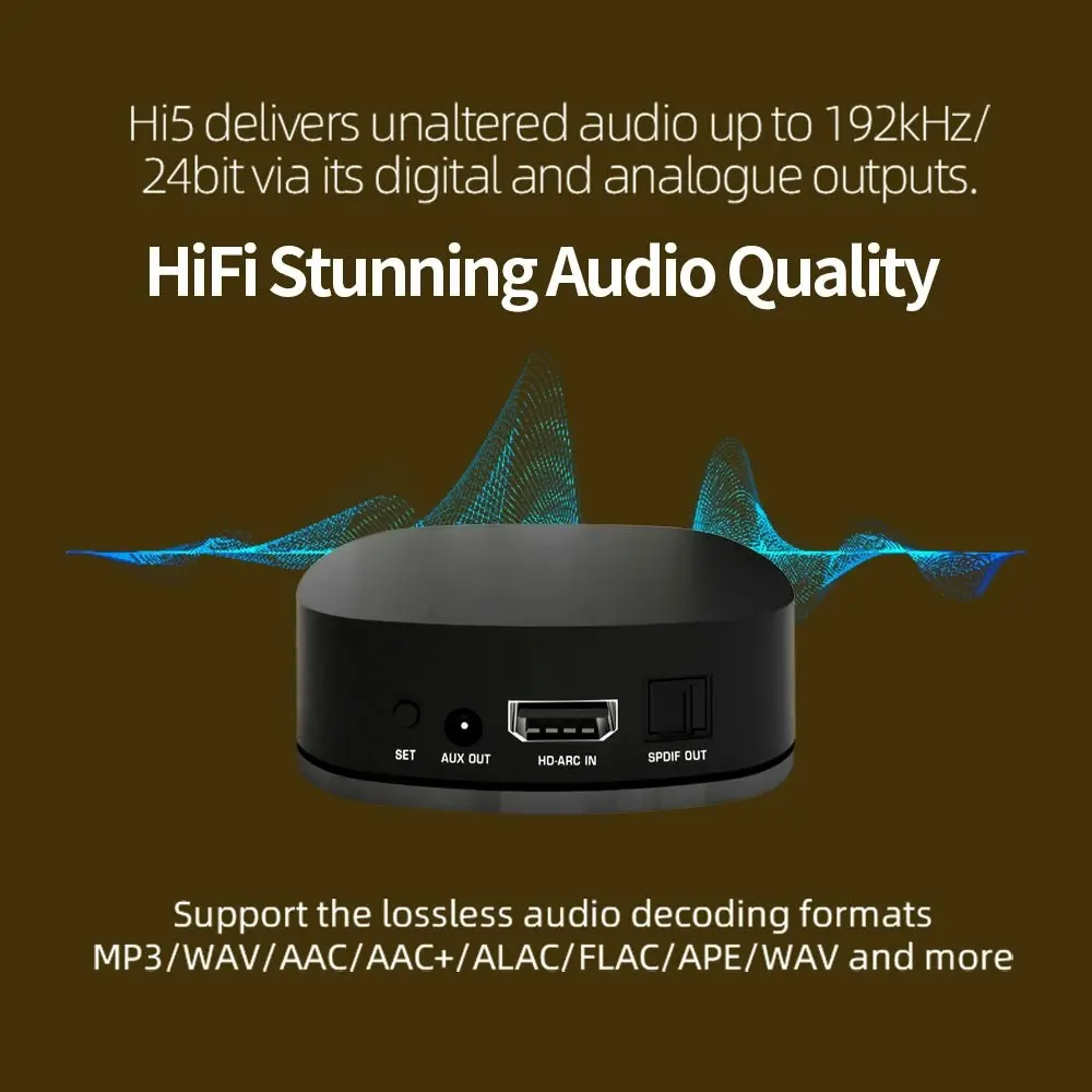 AOA HI5 Audio Streamer AirPlay WiFi BT5.2 Hi-Res Audio Spotify Tidal and more