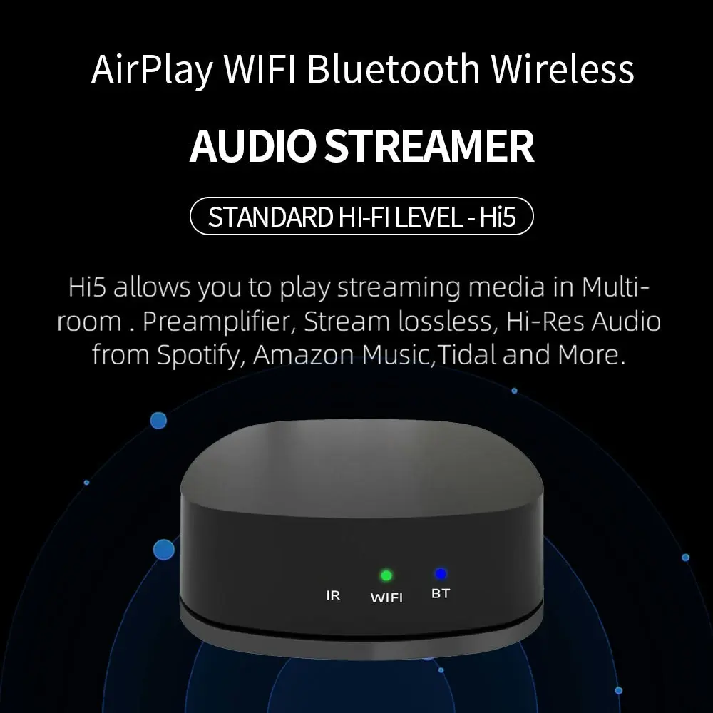 AOA HI5 Audio Streamer AirPlay WiFi BT5.2 Hi-Res Audio Spotify Tidal and more