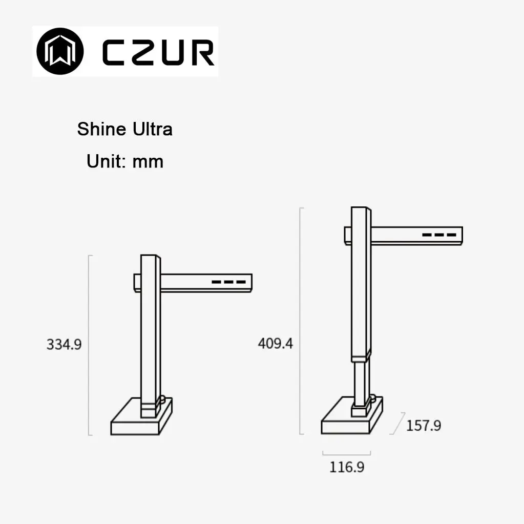 CZUR Shine Ultra Pro Portable Document Scanner A3 OCR USB 8MP 245PPI MAC WINDOWS