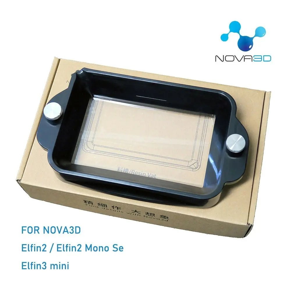 NOVA3D Elfin2 Mono SE 3D Printer Resin Vat, Resin Tank with FEP Set