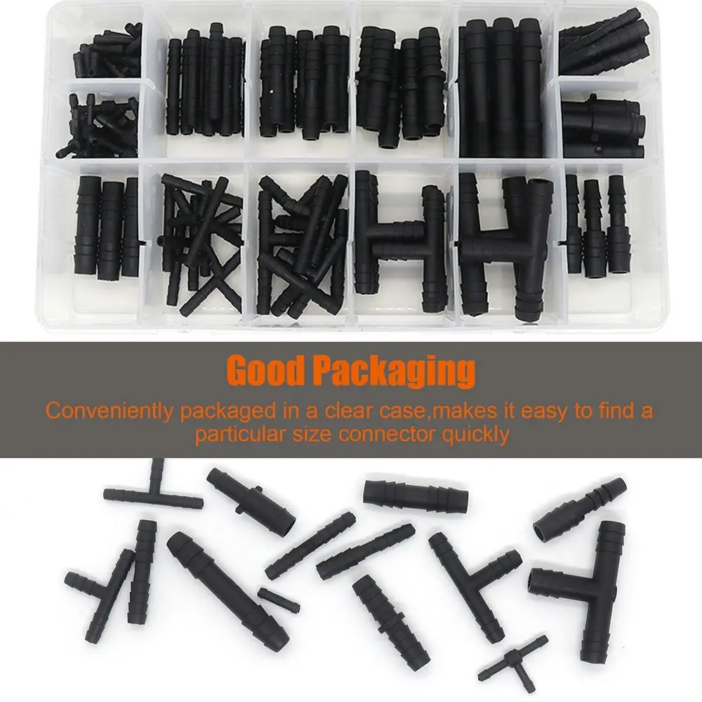 119PCS Heat Resistant 240℃ Nylon Connector Assortment Kit for Automotive Tubing