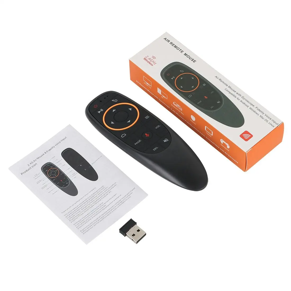 G10S Smart Voice Remote Control 2.4GHz RF Gyroscope Wireless Air Mouse