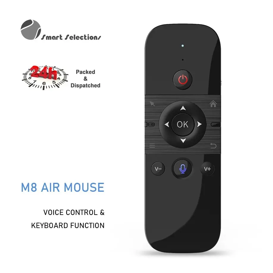 M8 2.4G Large Size Air Mouse Keyboard Voice Remote Control Android device PC