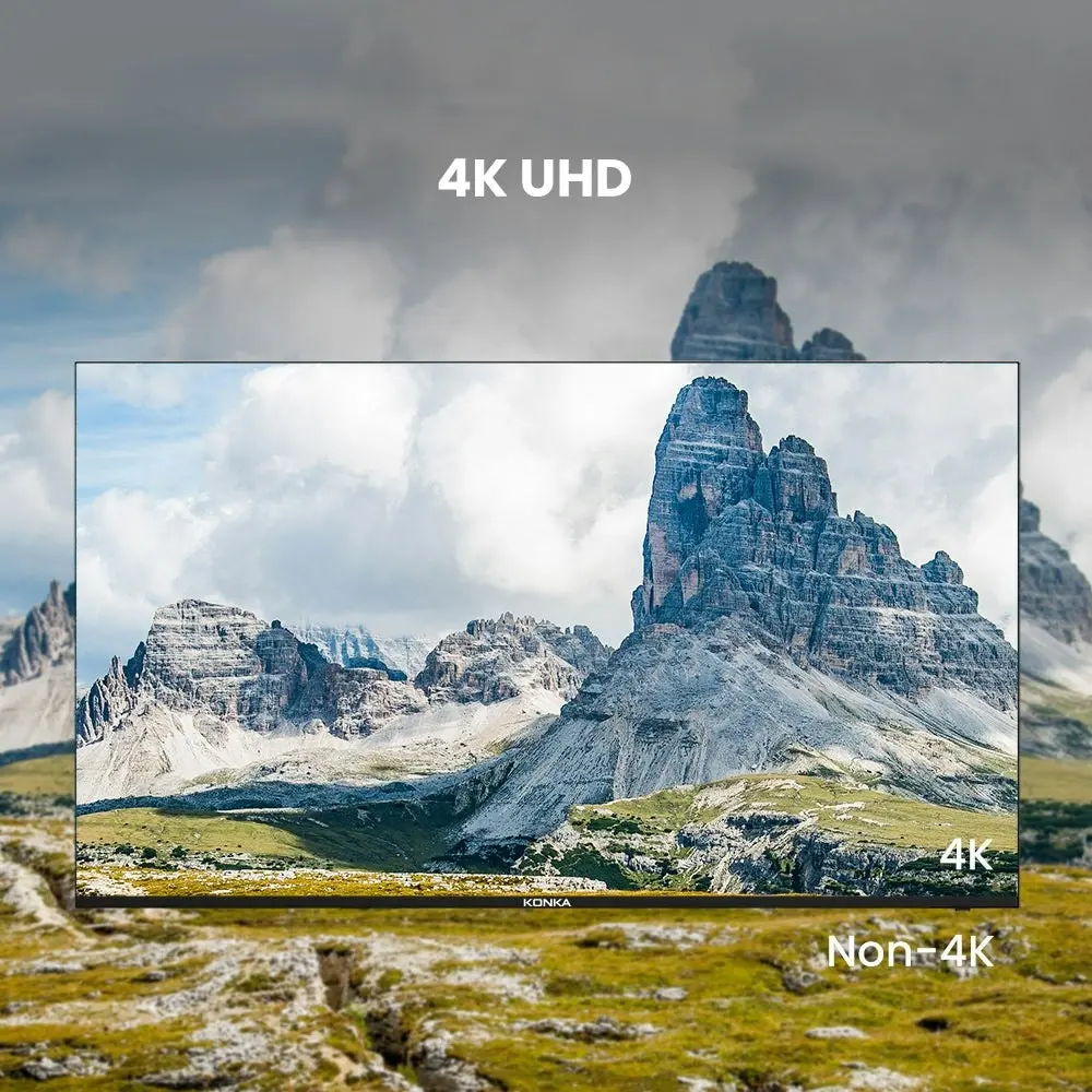 Konka Bezelless 55 inch UHD Android DVB-T2 TV with HBBTV, Youtube, Netflix etc