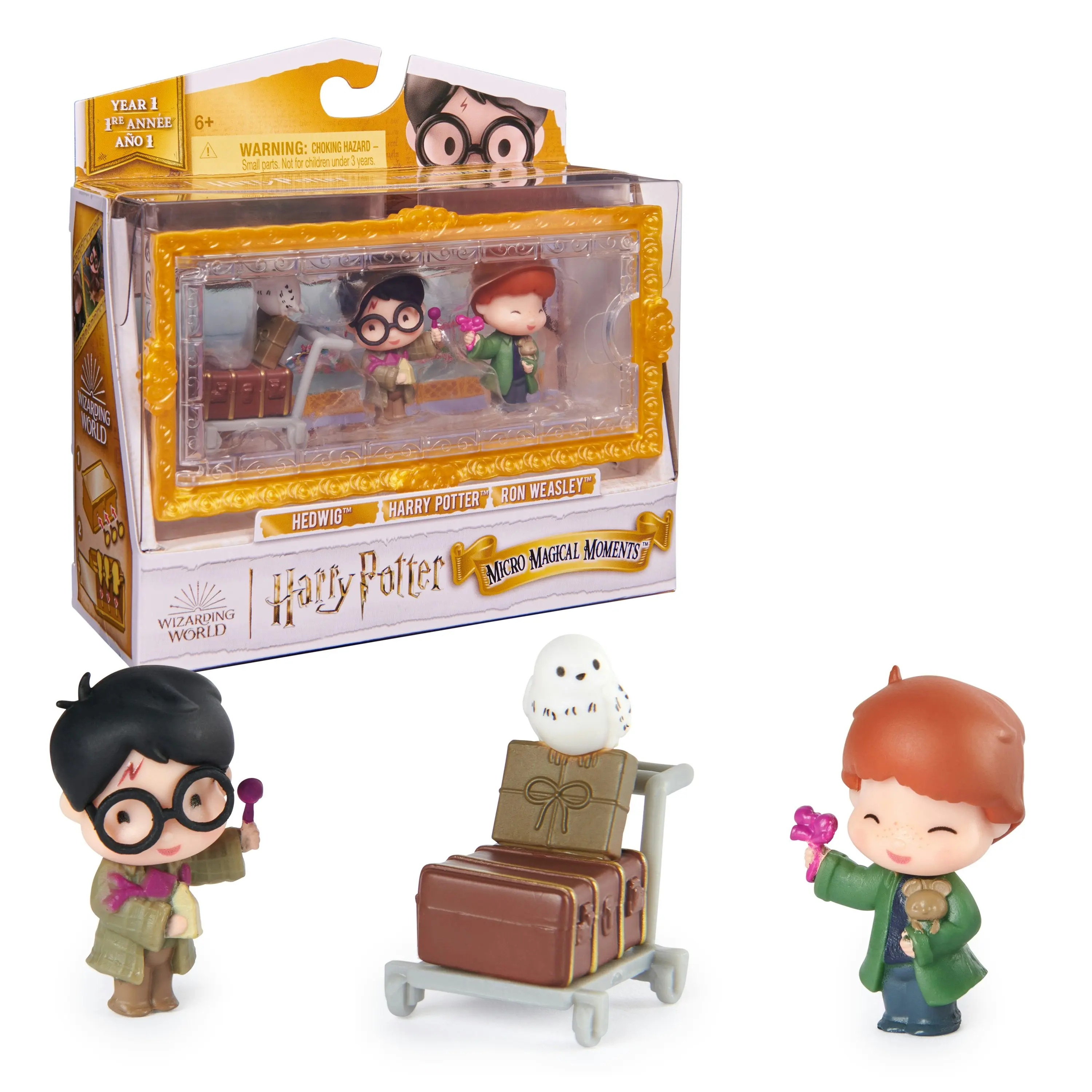 Wizarding World Harry Potter Collectible Multipack: Harry, Ron & Hedwig (with cart)