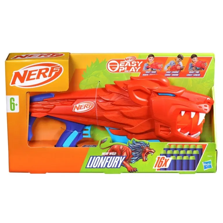 Nerf Junior Wild Lionfury Easy Play Dart Blaster - 16 Nerf Elite Darts