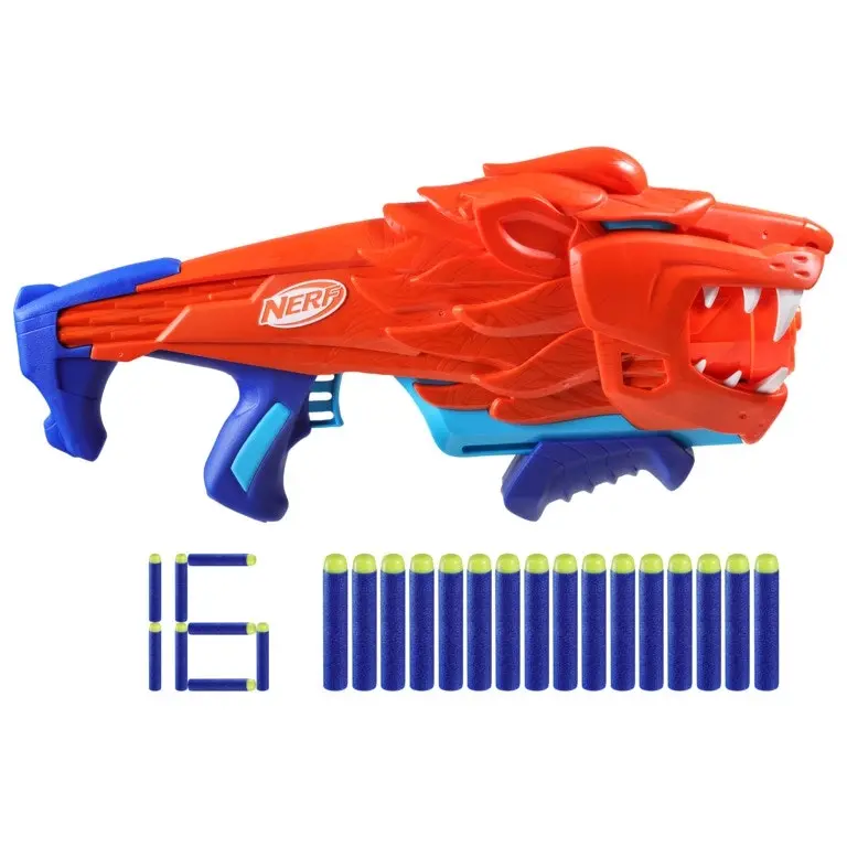 Nerf Junior Wild Lionfury Easy Play Dart Blaster - 16 Nerf Elite Darts