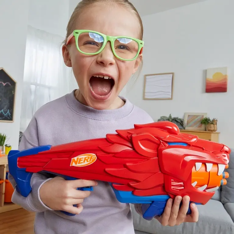 Nerf Junior Wild Lionfury Easy Play Dart Blaster - 16 Nerf Elite Darts