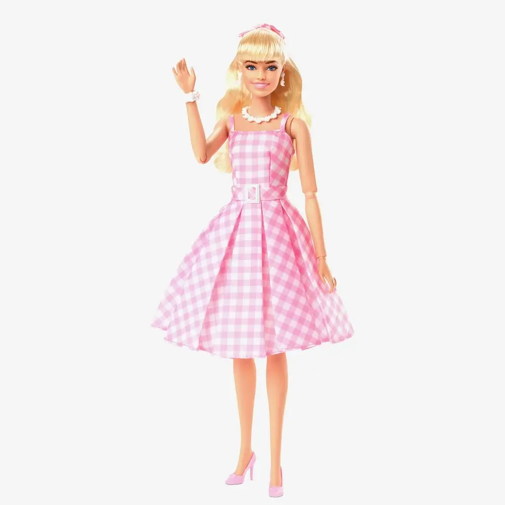 Barbie the Movie Margot Robbie As Barbie In Pink Gingham Dress