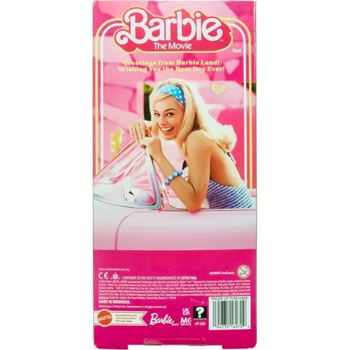 Barbie the Movie Margot Robbie As Barbie In Pink Gingham Dress