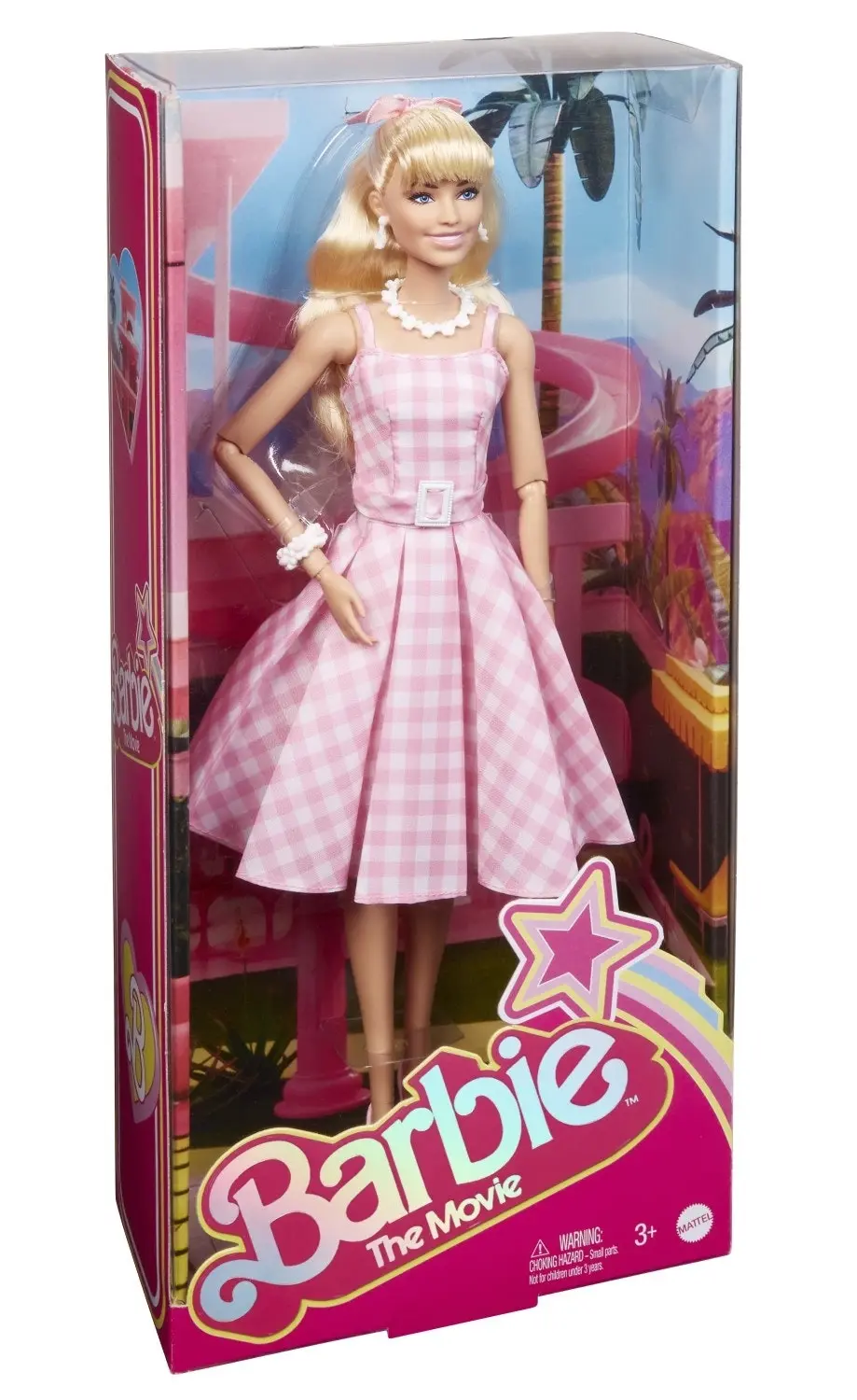 Barbie the Movie Margot Robbie As Barbie In Pink Gingham Dress