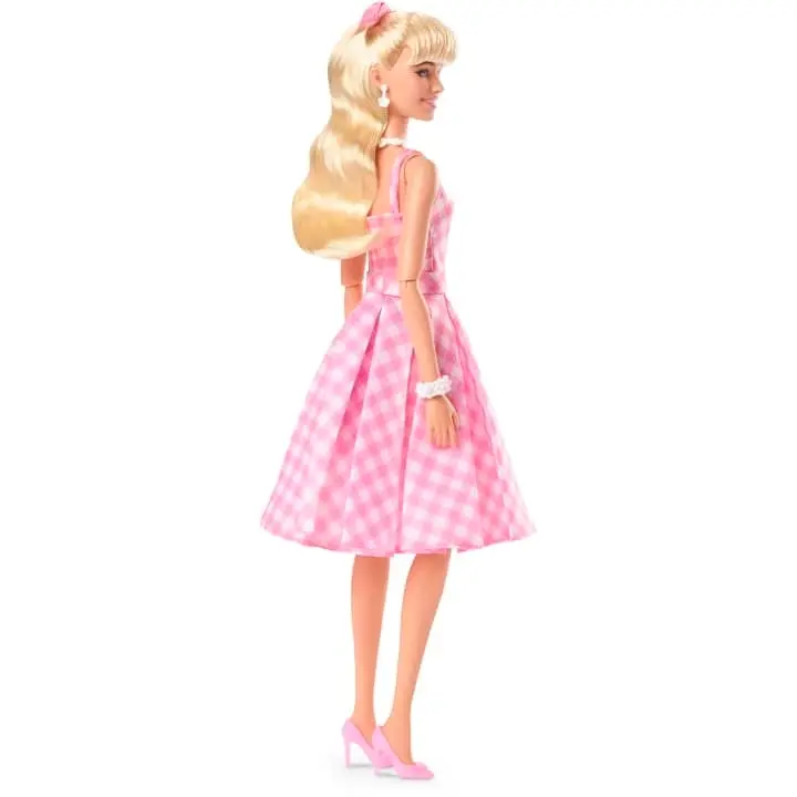 Barbie the Movie Margot Robbie As Barbie In Pink Gingham Dress