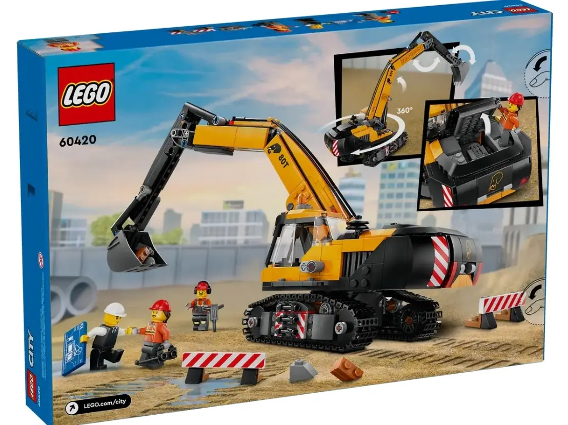 LEGO City Yellow Construction Excavator 60420