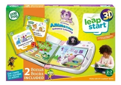 LeapFrog LeapStart 3D with 2 Bonus Books Bundle - Pink