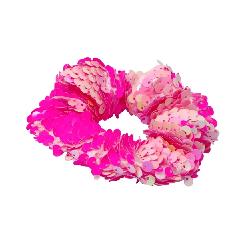 Pink Sequin Hair Scrunchie