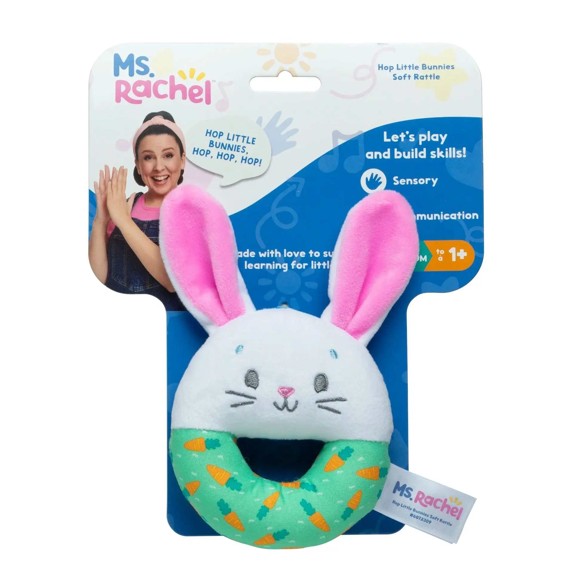 Ms Rachel Hop Little Bunnies Soft Rattle