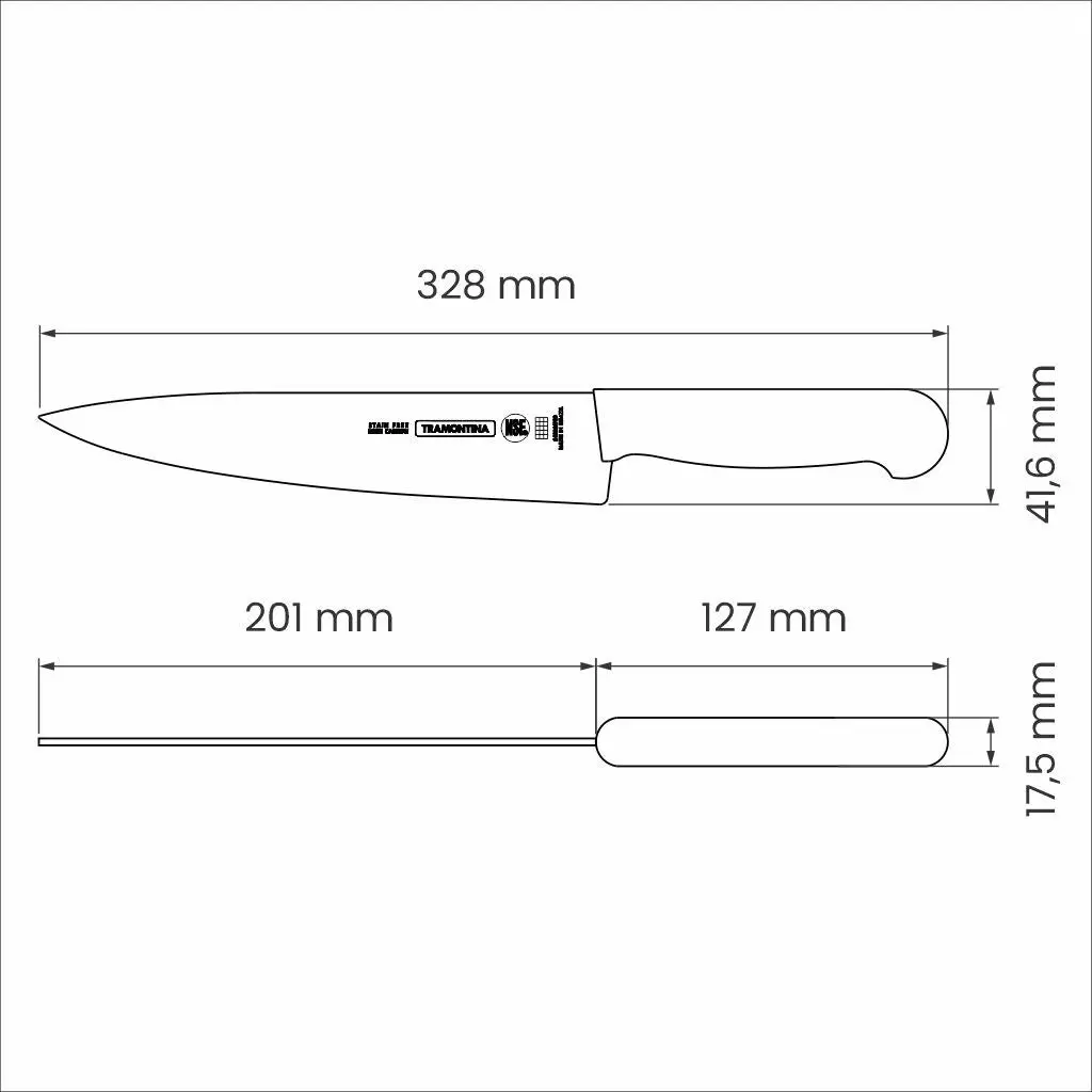 Tramontina Professional Meat Knife with Stainless-Steel Blade 8