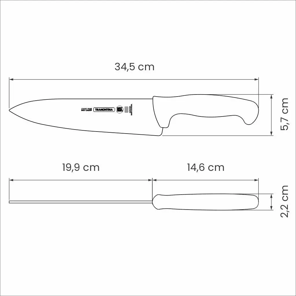 Tramontina Professional Master Black Cooks Knife, 8"