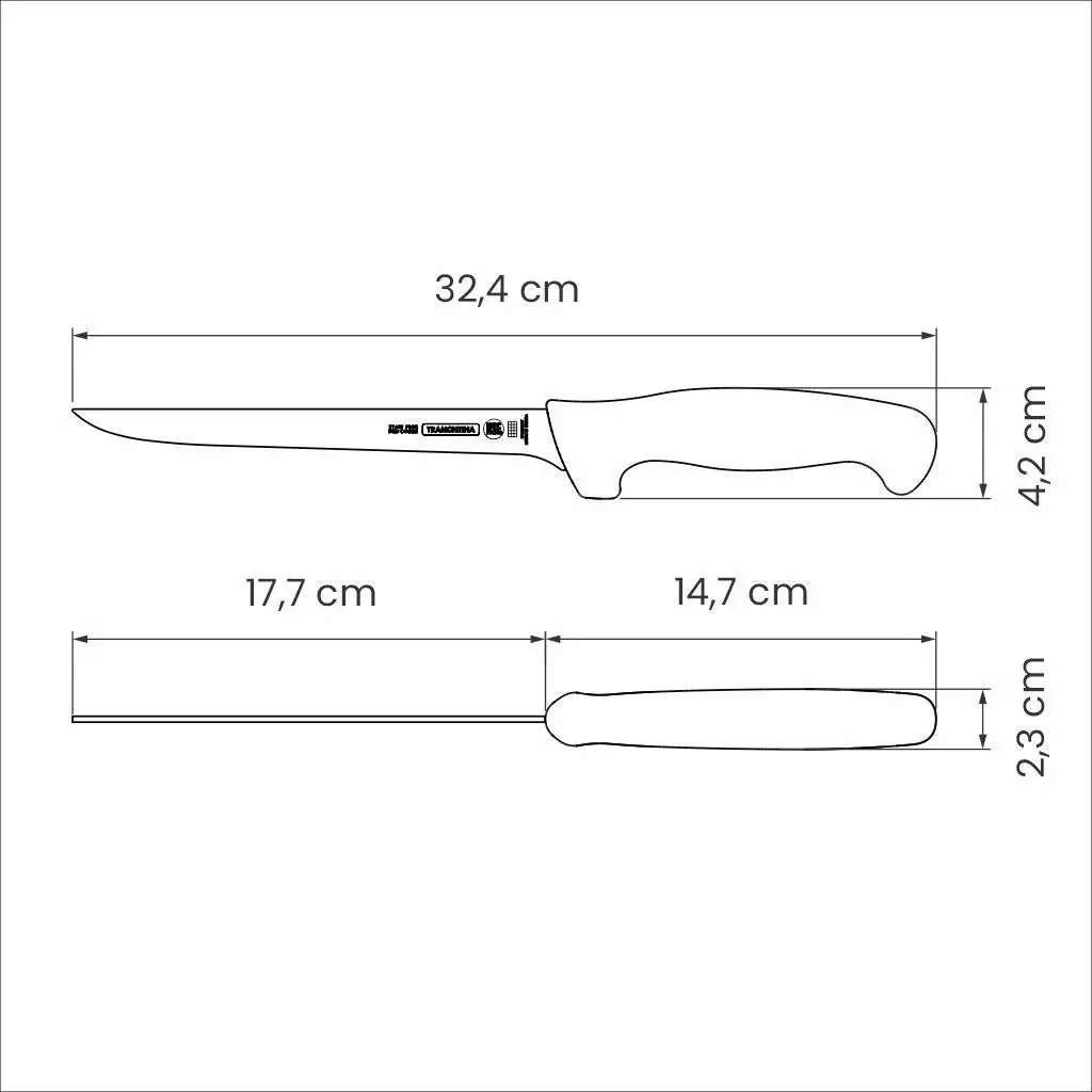 Tramontina Professional Master Black Boning Knife, 7"