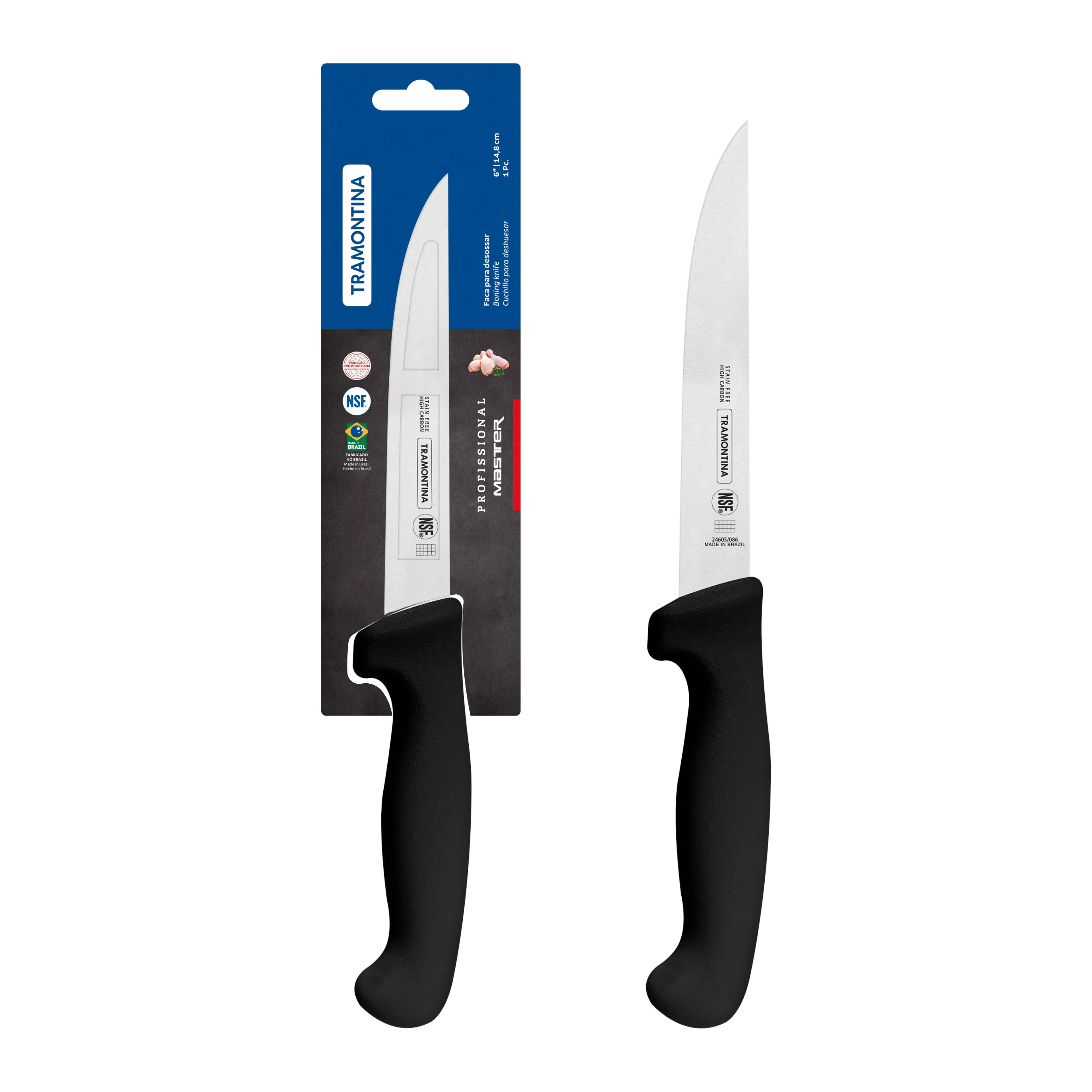 Tramontina Professional Master Black Boning Knife, 6"