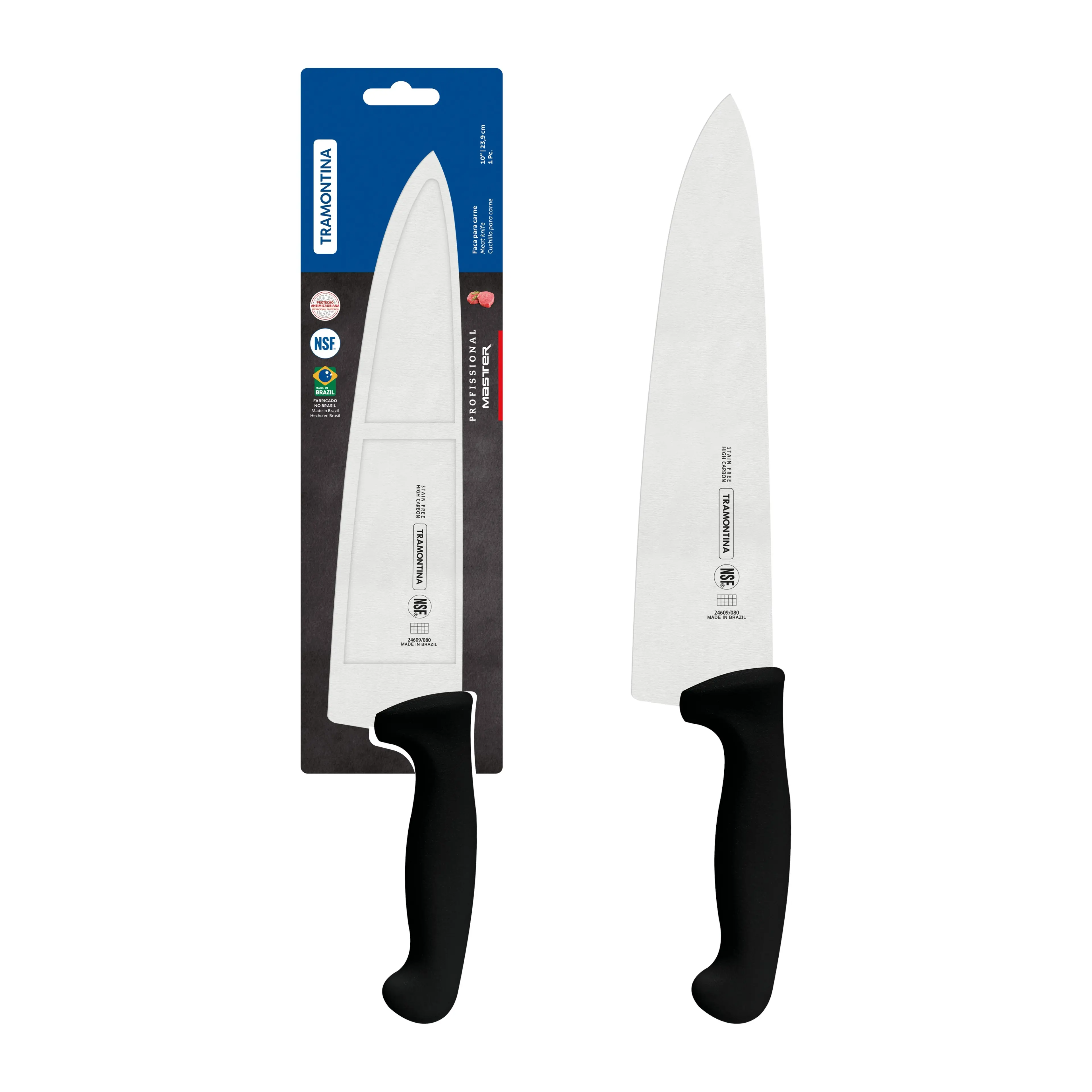 Tramontina Professional Master Black Cooks Knife, 10"