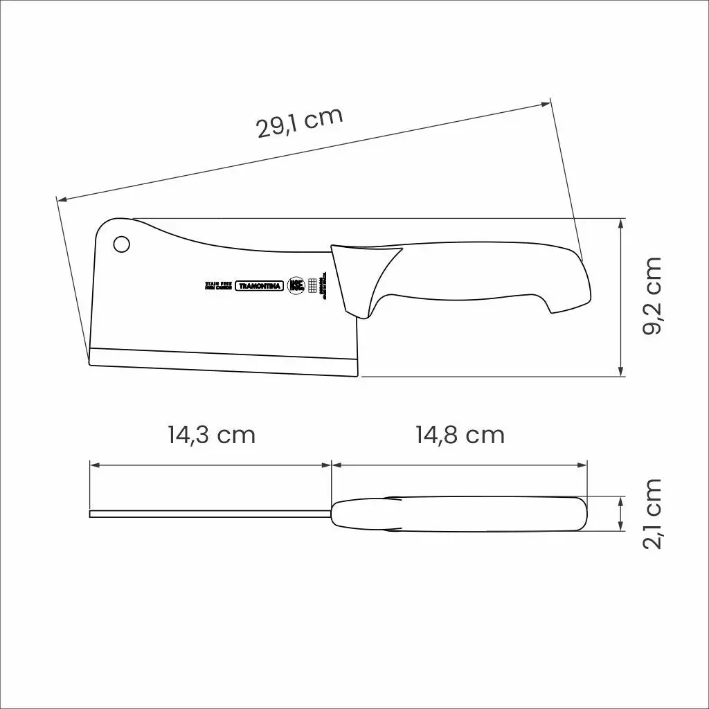 Tramontina Professional Master Black Cleaver, 6"