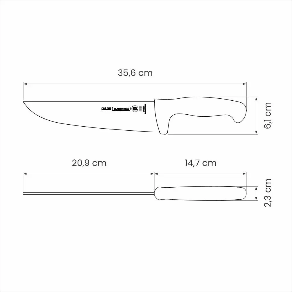 Tramontina Professional Master Black Meat Knife, 8"