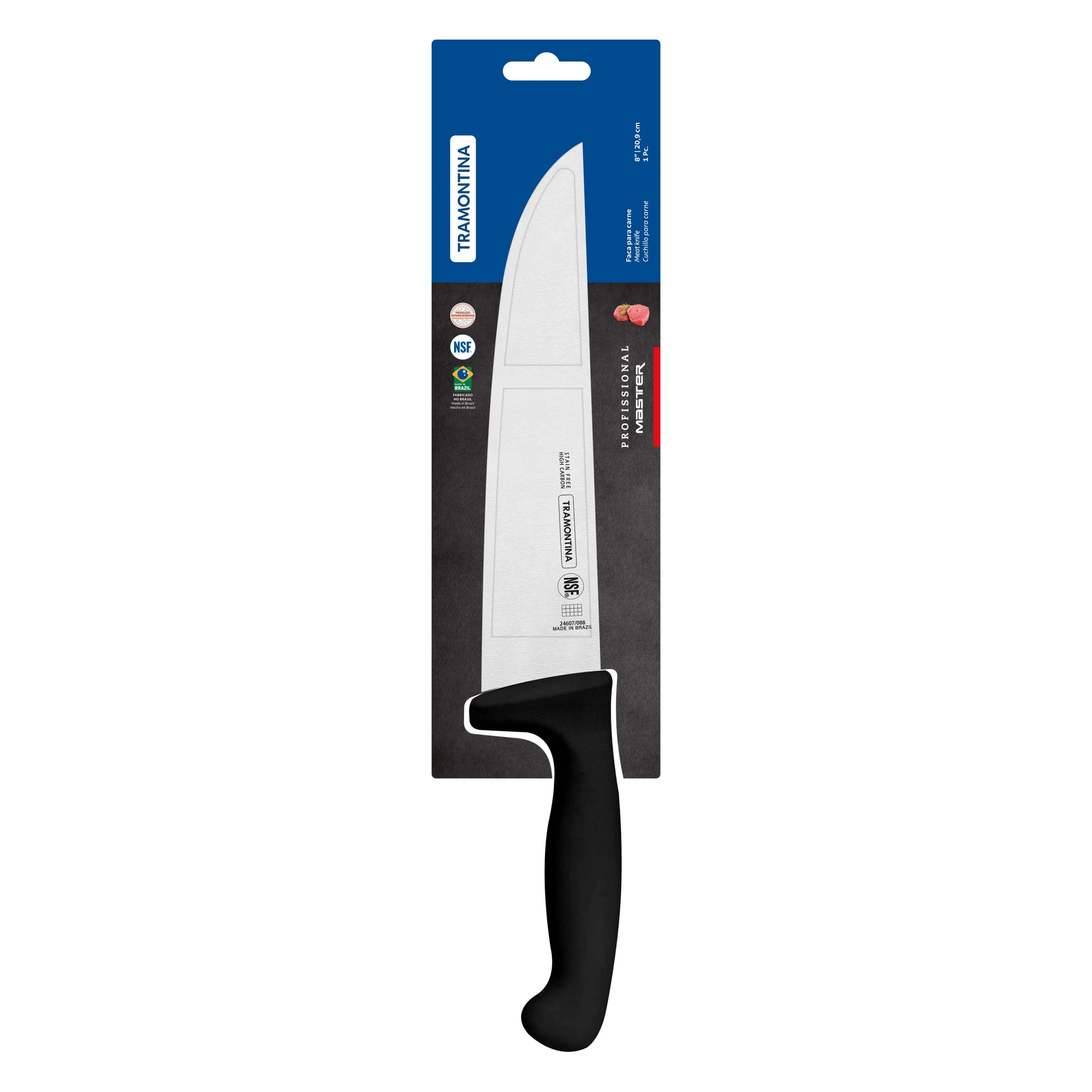 Tramontina Professional Master Black Meat Knife, 8"