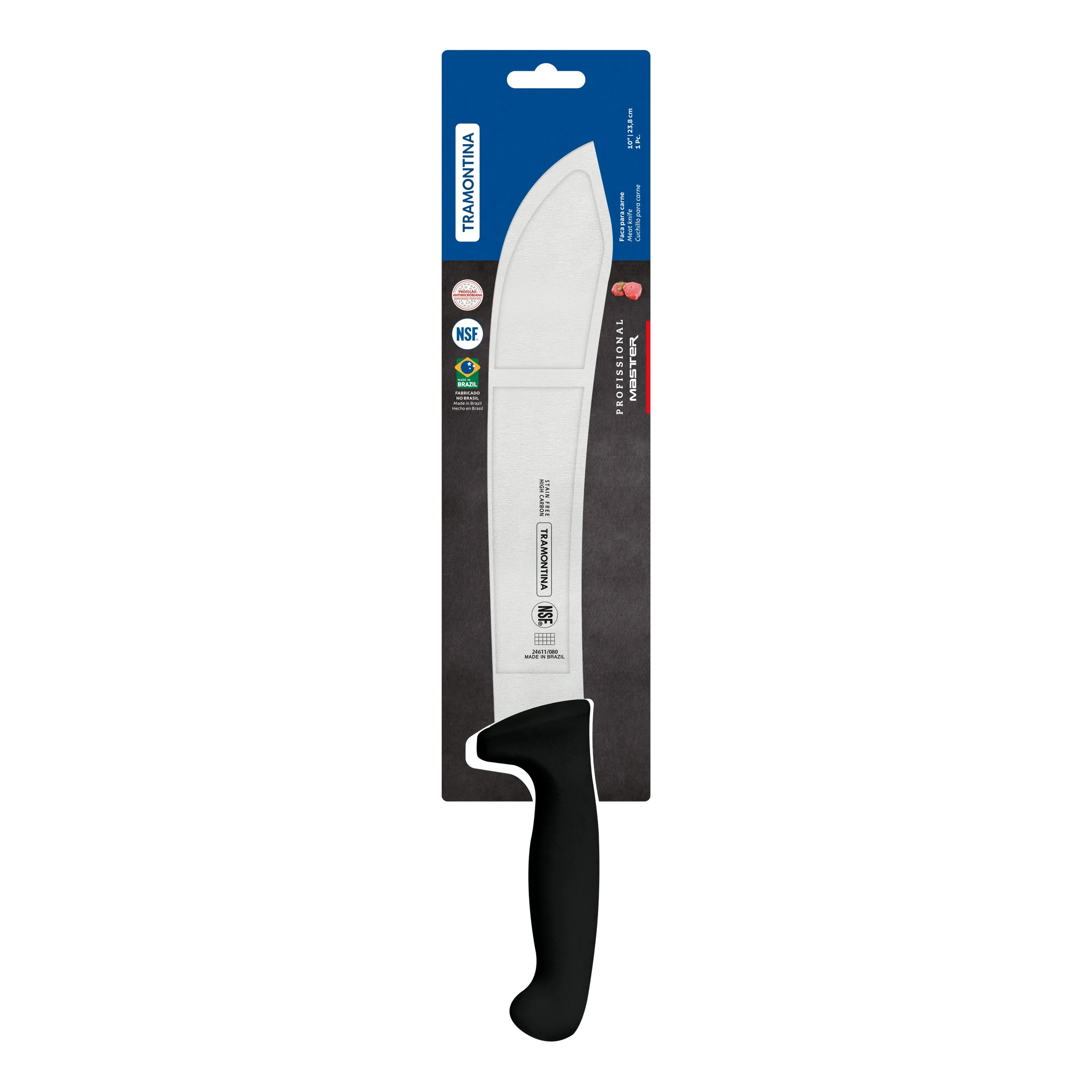 Tramontina Professional Master Black Meat Knife, 10"