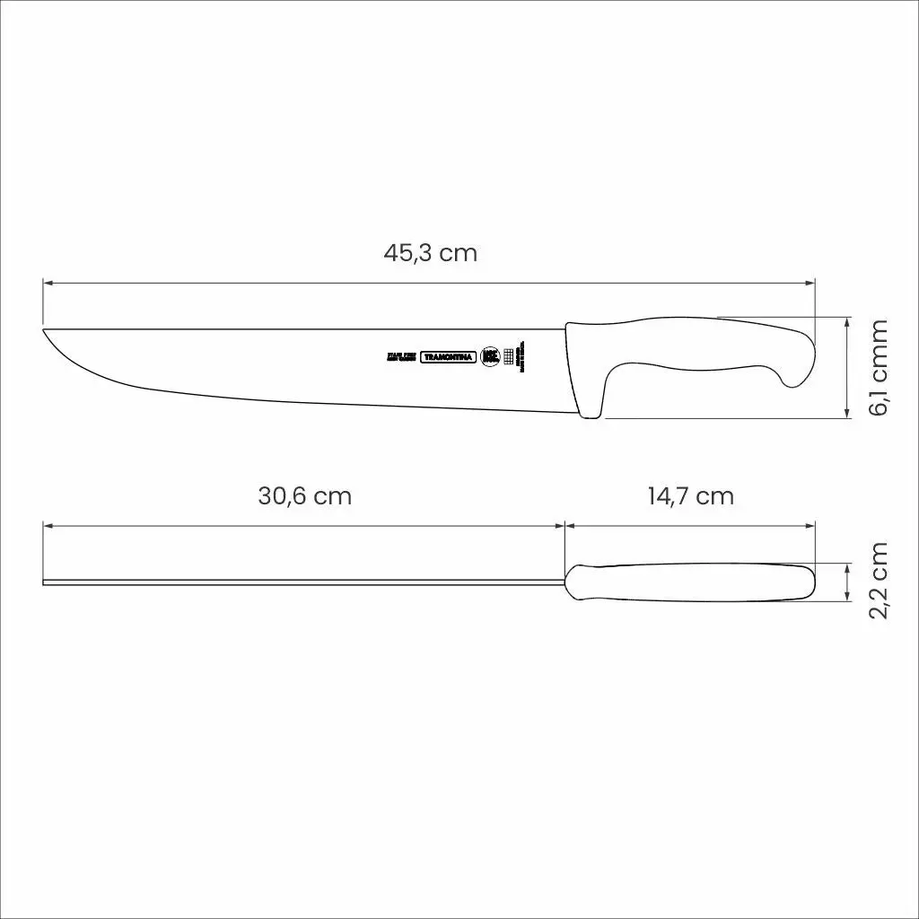 Tramontina Professional Master Black Meat Knife, 12"