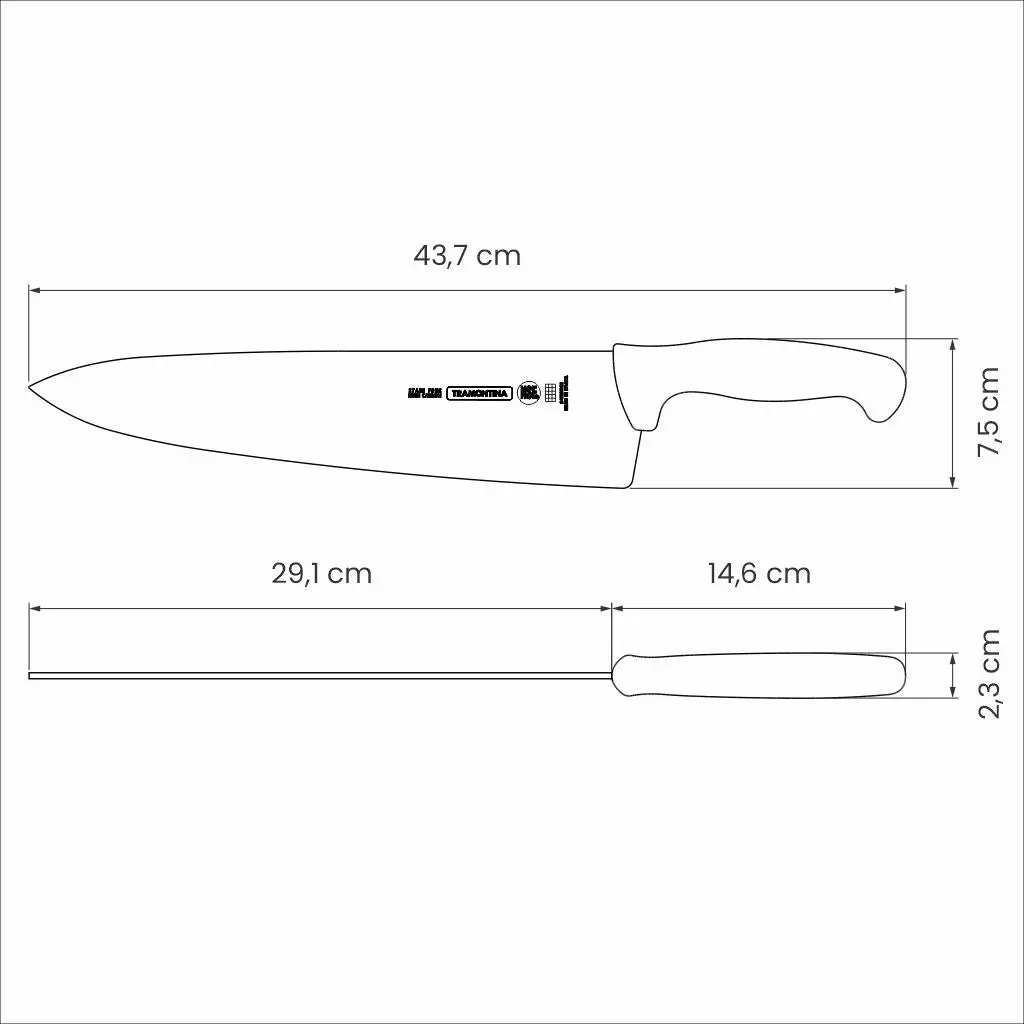 Tramontina Professional Master Black Cooks Knife, 12"