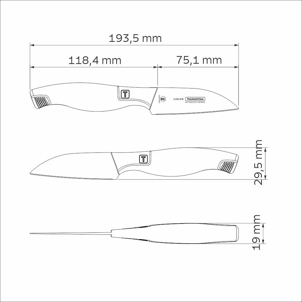 Tramontina Sublime Stainless-Steel Vegetable and Fruit Knife 3"