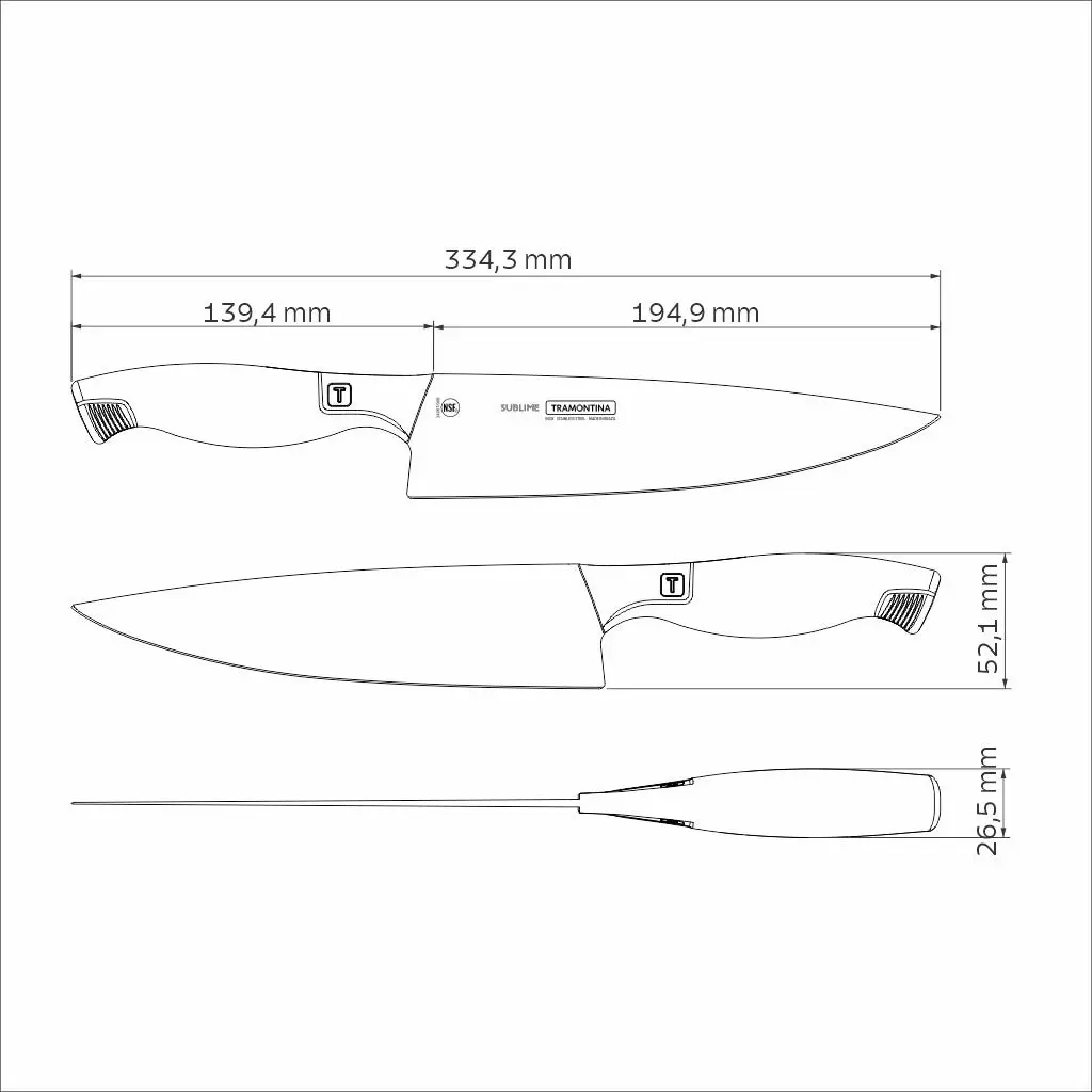 Tramontina Sublime Stainless-Steel Chef's Knife 8"