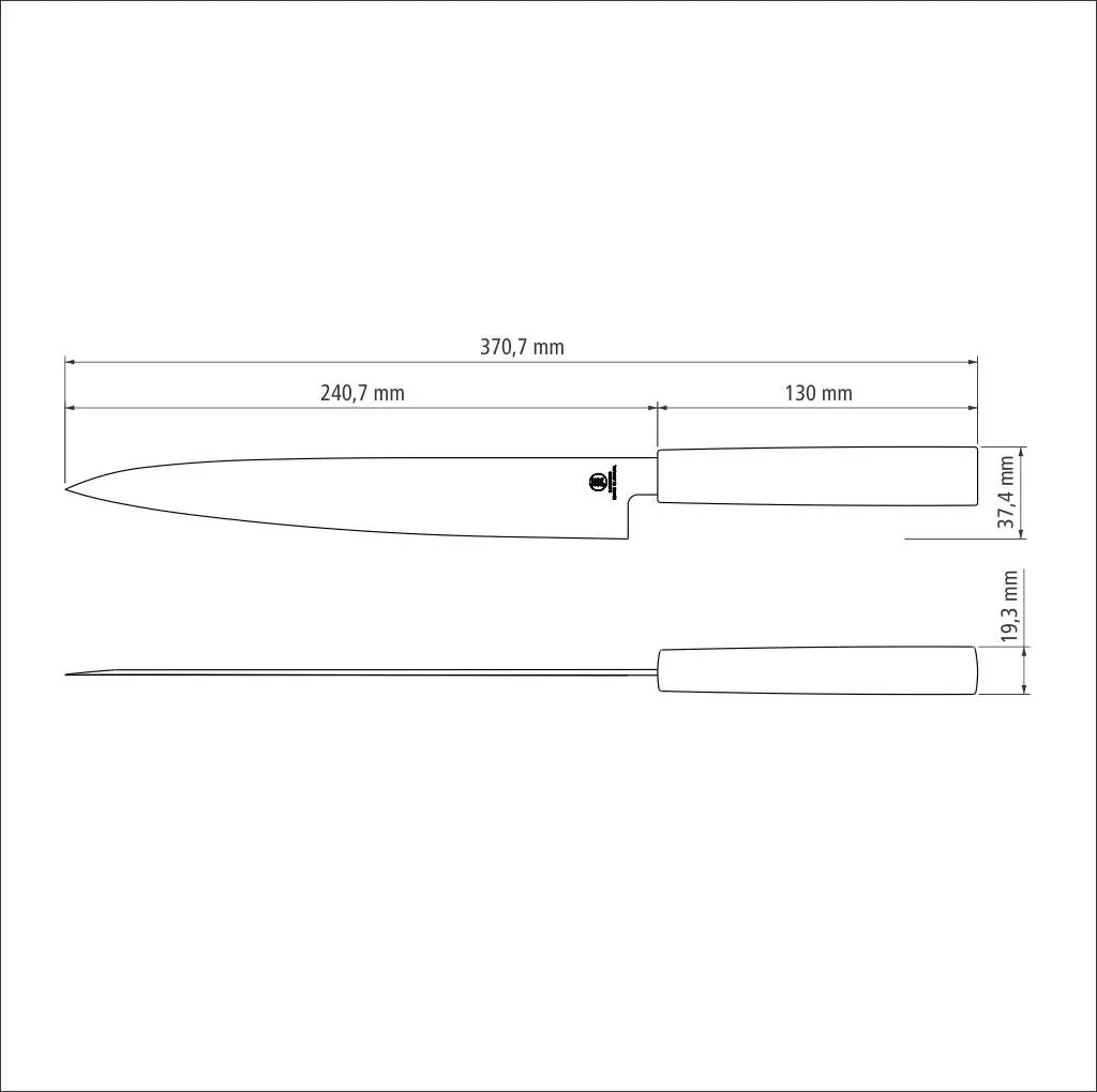 Tramontina Sushi 9" stainless steel yanagiba knife with nylon handle