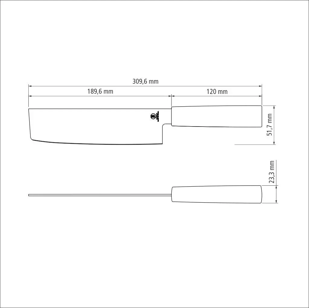 Tramontina Sushi 7" stainless steel Nakiri knife with Nylon Handle