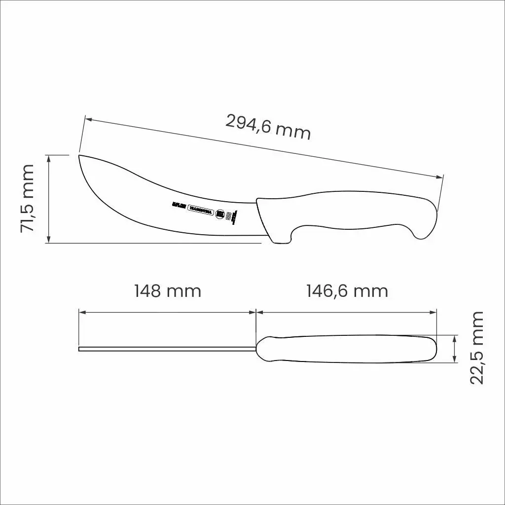 Tramontina Professional Master Curved Skinning Bloodshed Knife 6"