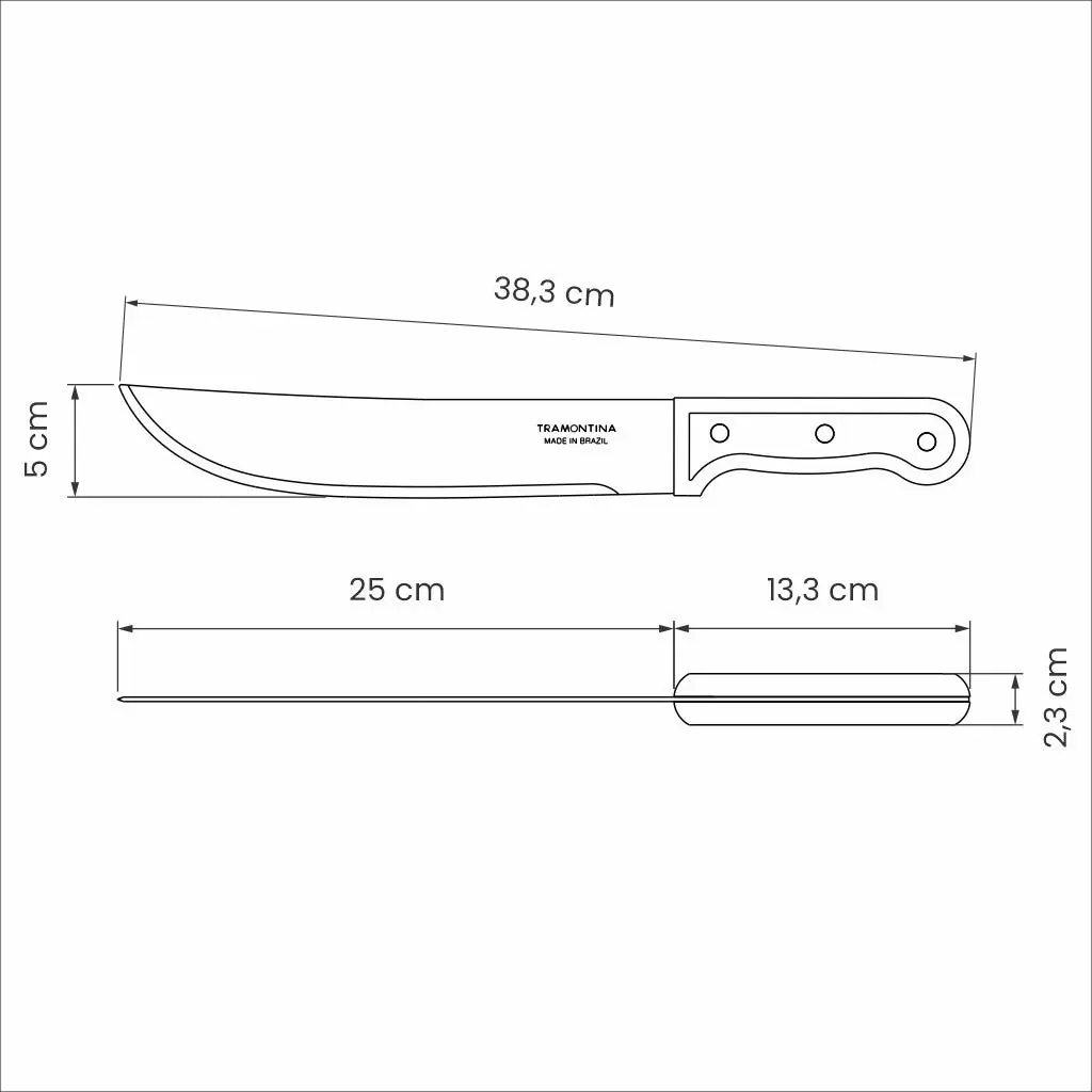 Tramontina Machete with Carbon Steel Blade and Wood Handle