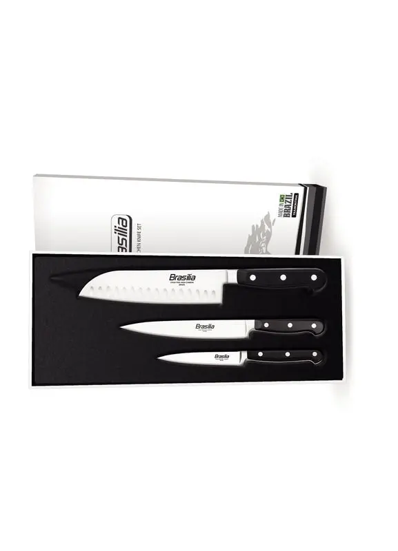 Tramontina 3PC BRASILIA SANTOKU KNIFE SET