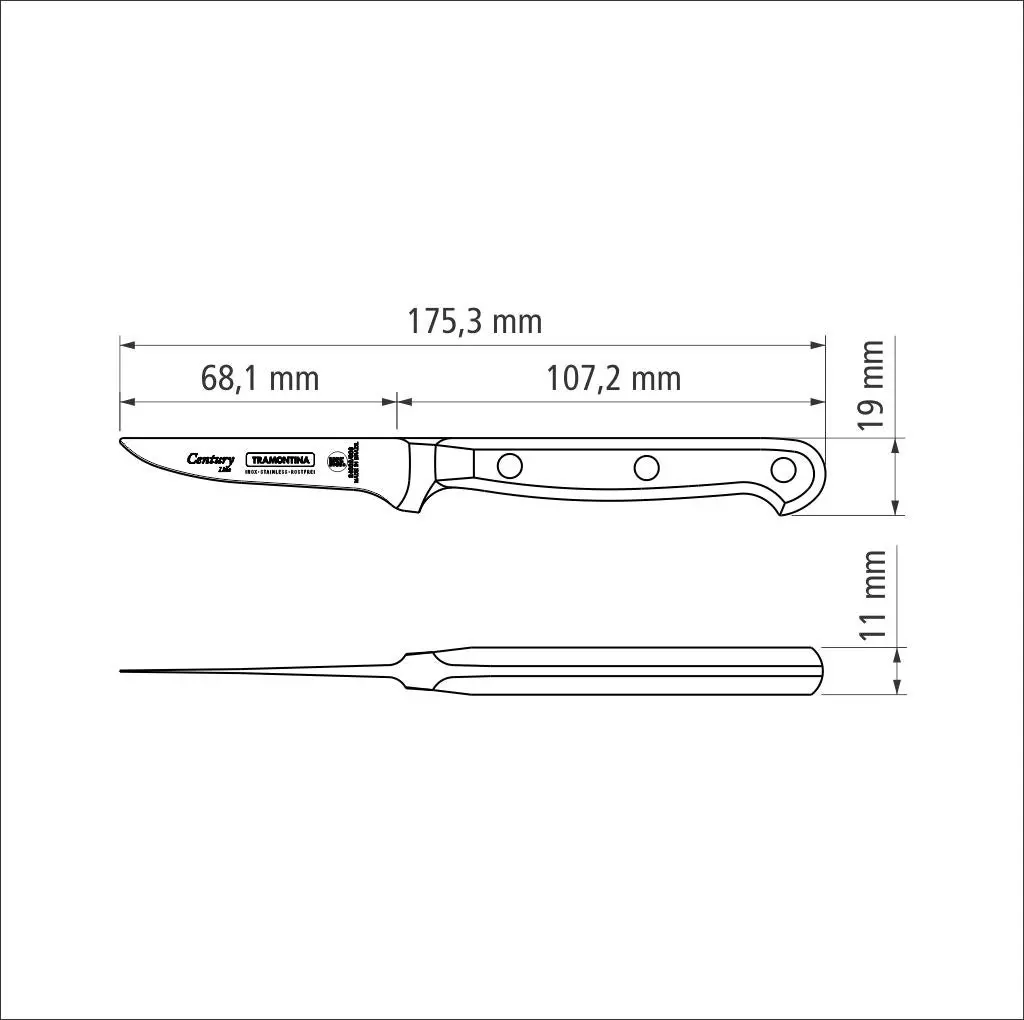 Tramontina Century 3" Vegetable and Fruit knife