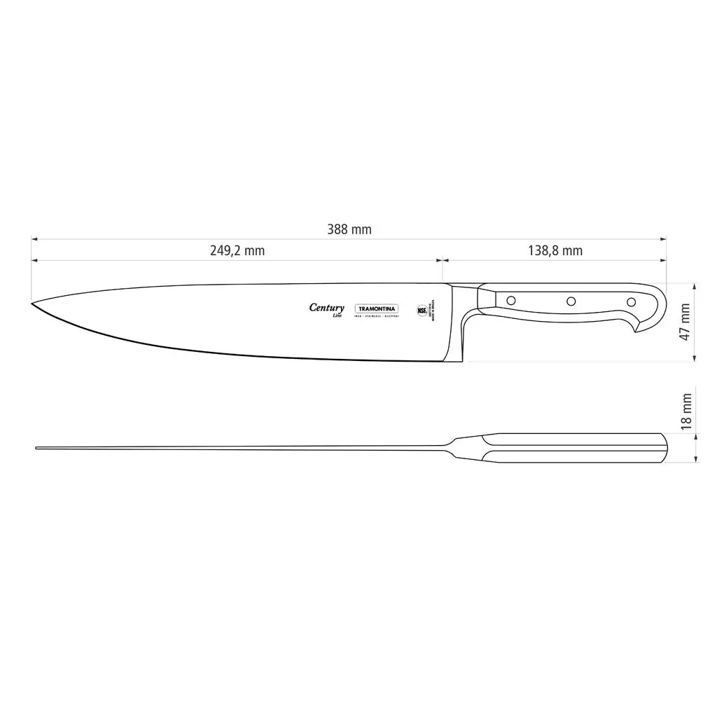 Tramontina Century Chef's Knife, 10"