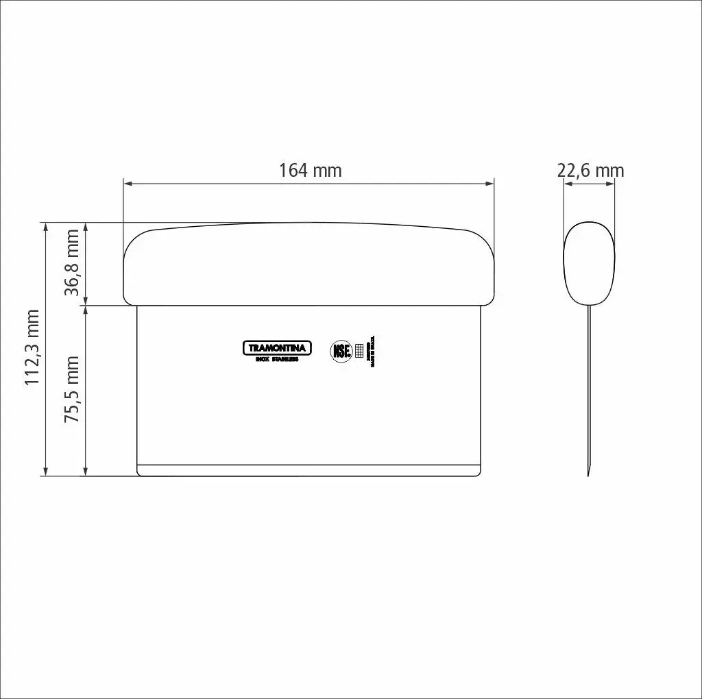 Tramontina Professional Bench Scraper with Stainless-Steel Blade and White Polypropylene Handle