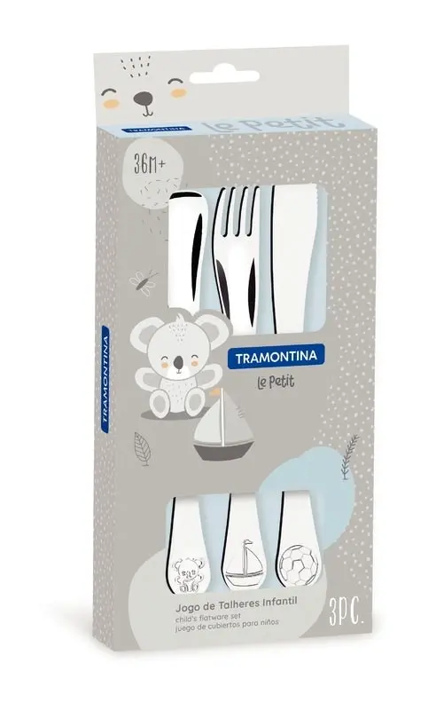 Tramontina Le Petit stainless steel children's flatware set, 3 pc set