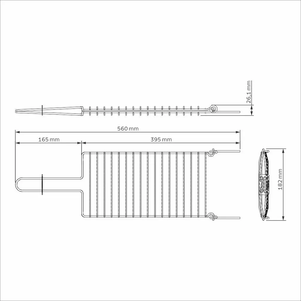 Tramontina Churrasco Stainless-Steel Grill, 31x18 cm