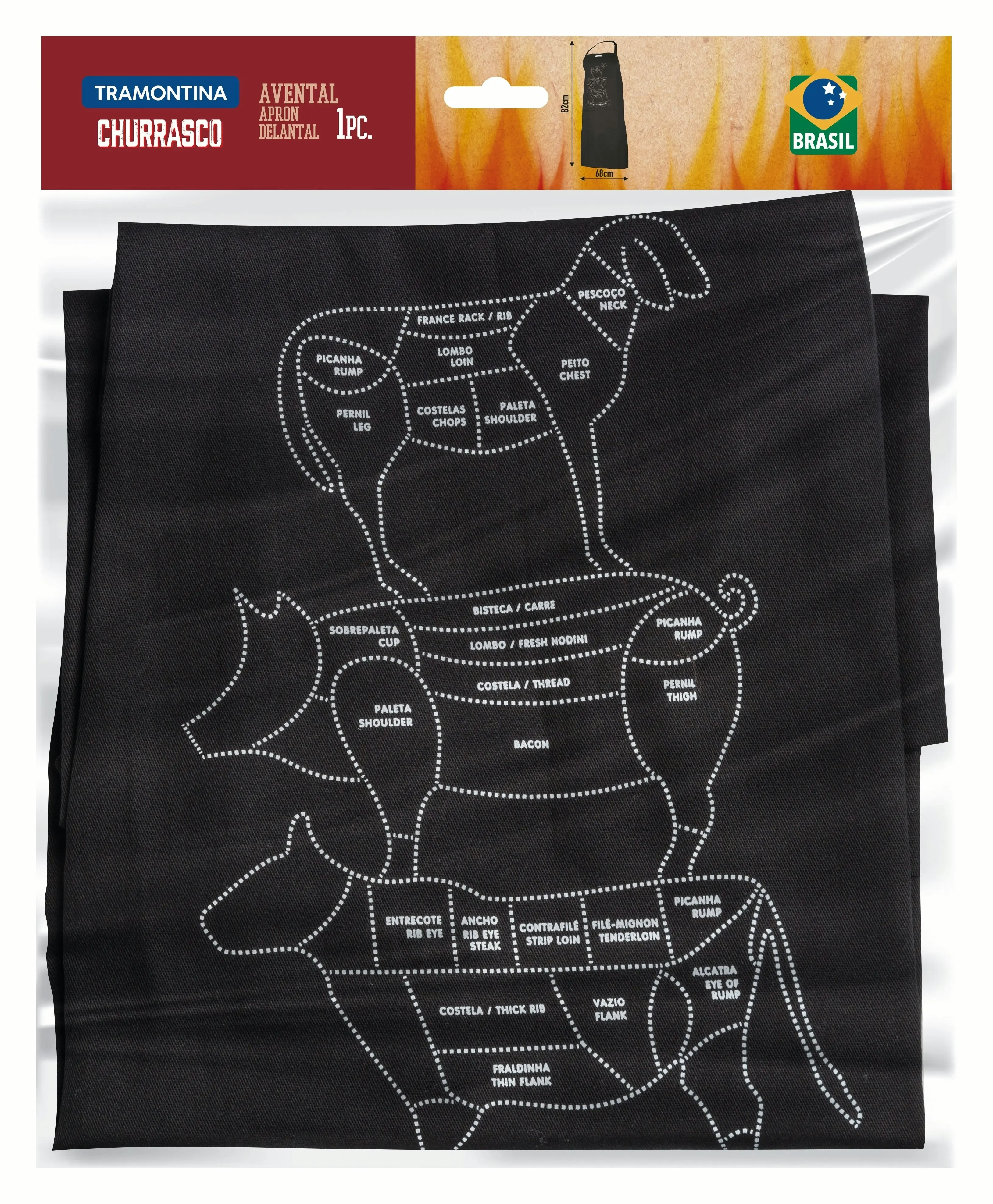 Tramontina Churrasco Patterned Apron