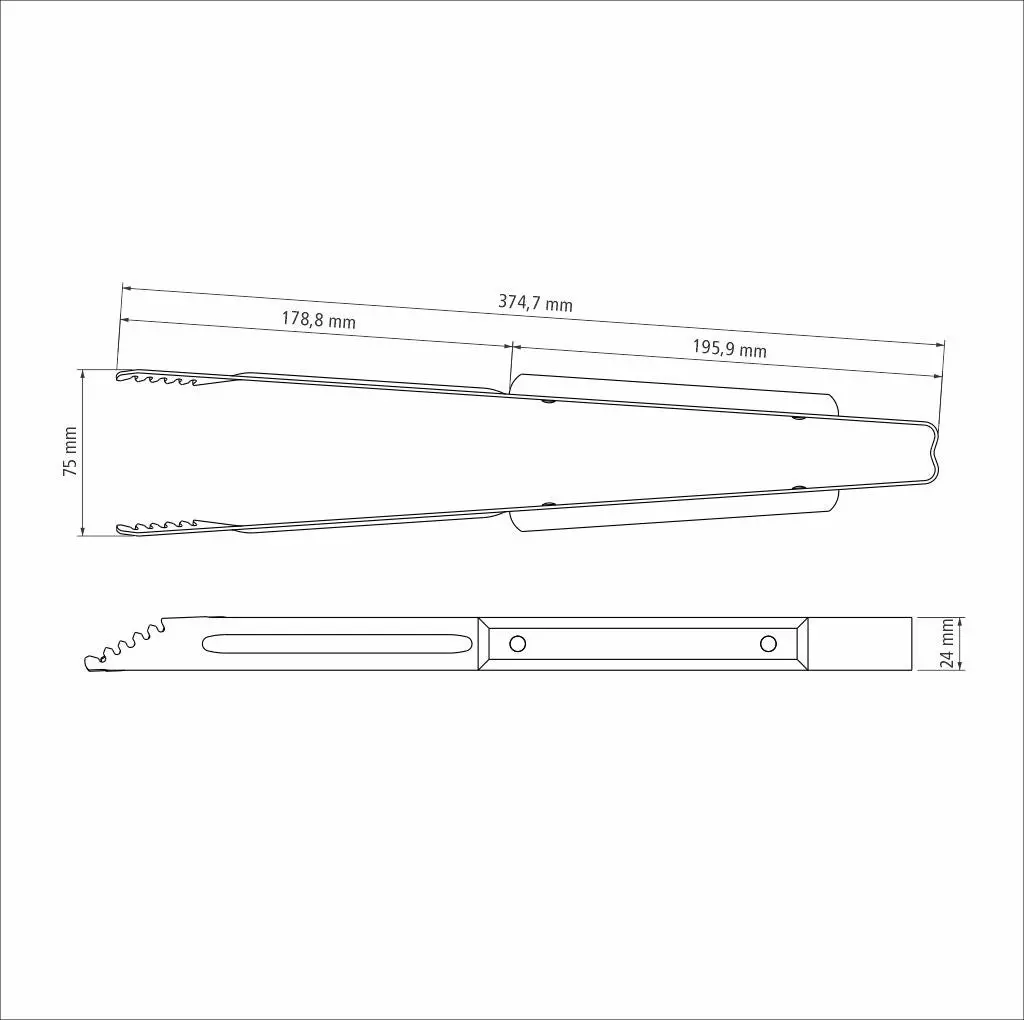 Tramontina Barbecue Tongs With Stainless Steel Blade and Wooden Handle, 37cm